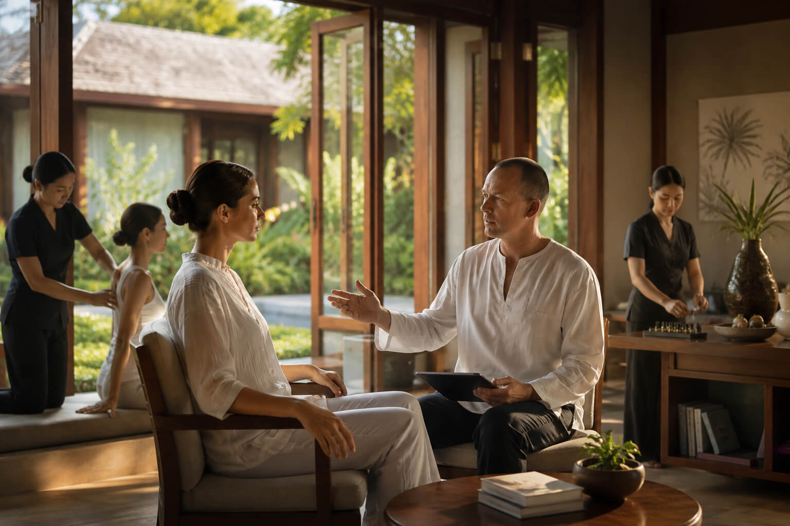 Luxury resort wellness experience